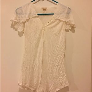 Joe's jeans cream rayon top